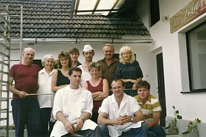 První parta a dva montéři z Itálie: Renato a Pietro.